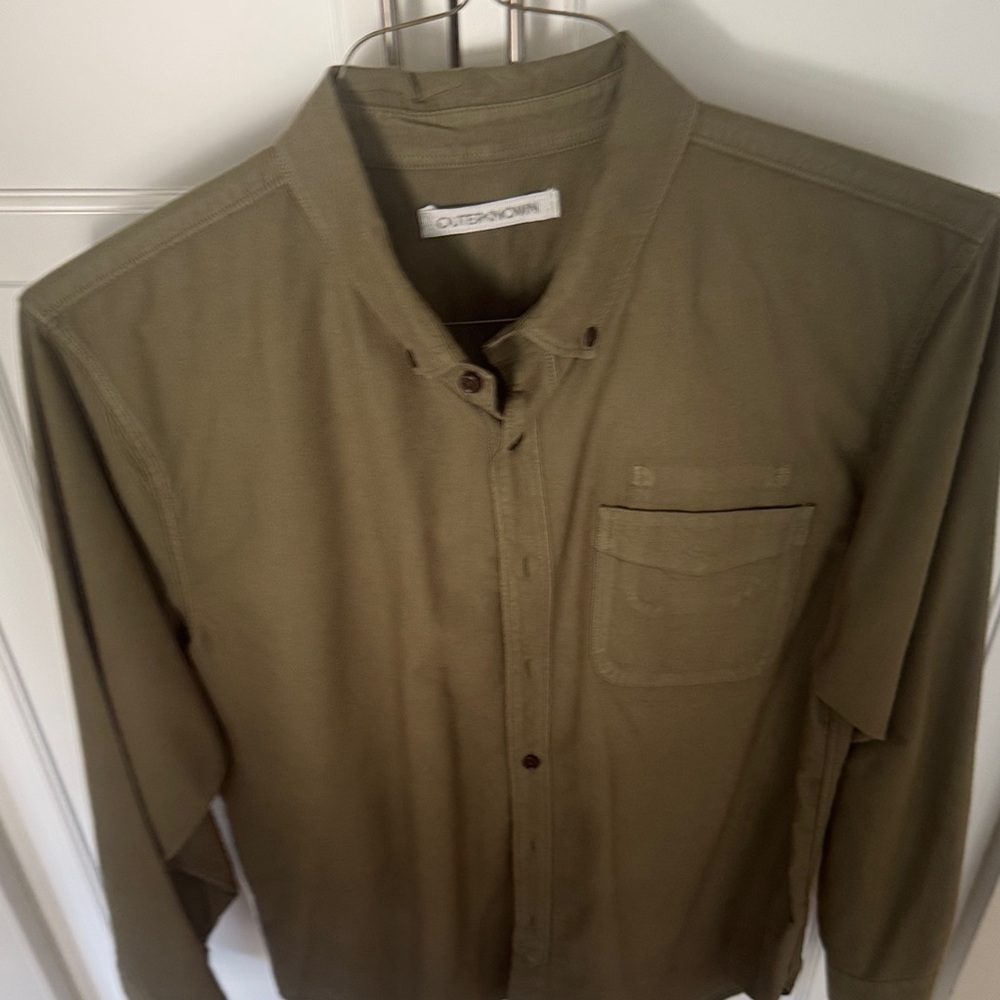 Outerknown Green Mens Oxford Shirt
